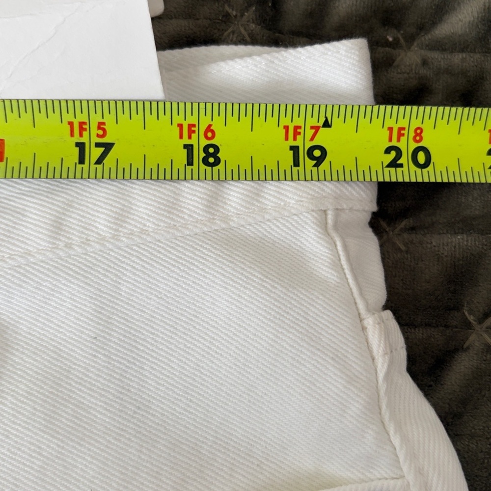 NWT Madewell Low-Slung Baggy Wide Leg White Denim Jeans rigid cotton size 32 - Picture 12 of 15